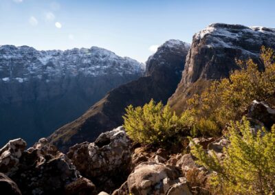Individualreisen Südafrika: Schneewanderung im Mont Rochelle Nature Reserve, Franschhoek Mountains